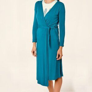 Kickee Pants Blue Bamboo Robe Womens Size Large